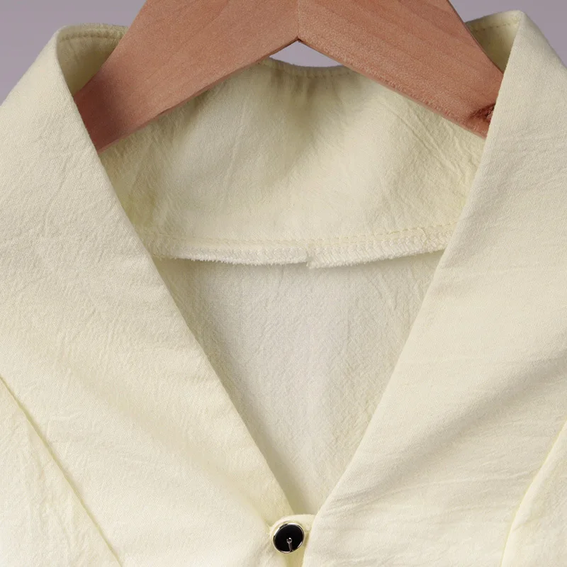 Мужская рубашка с коротким рукавом Новинка лета 2023 пуловер V-образным вырезом