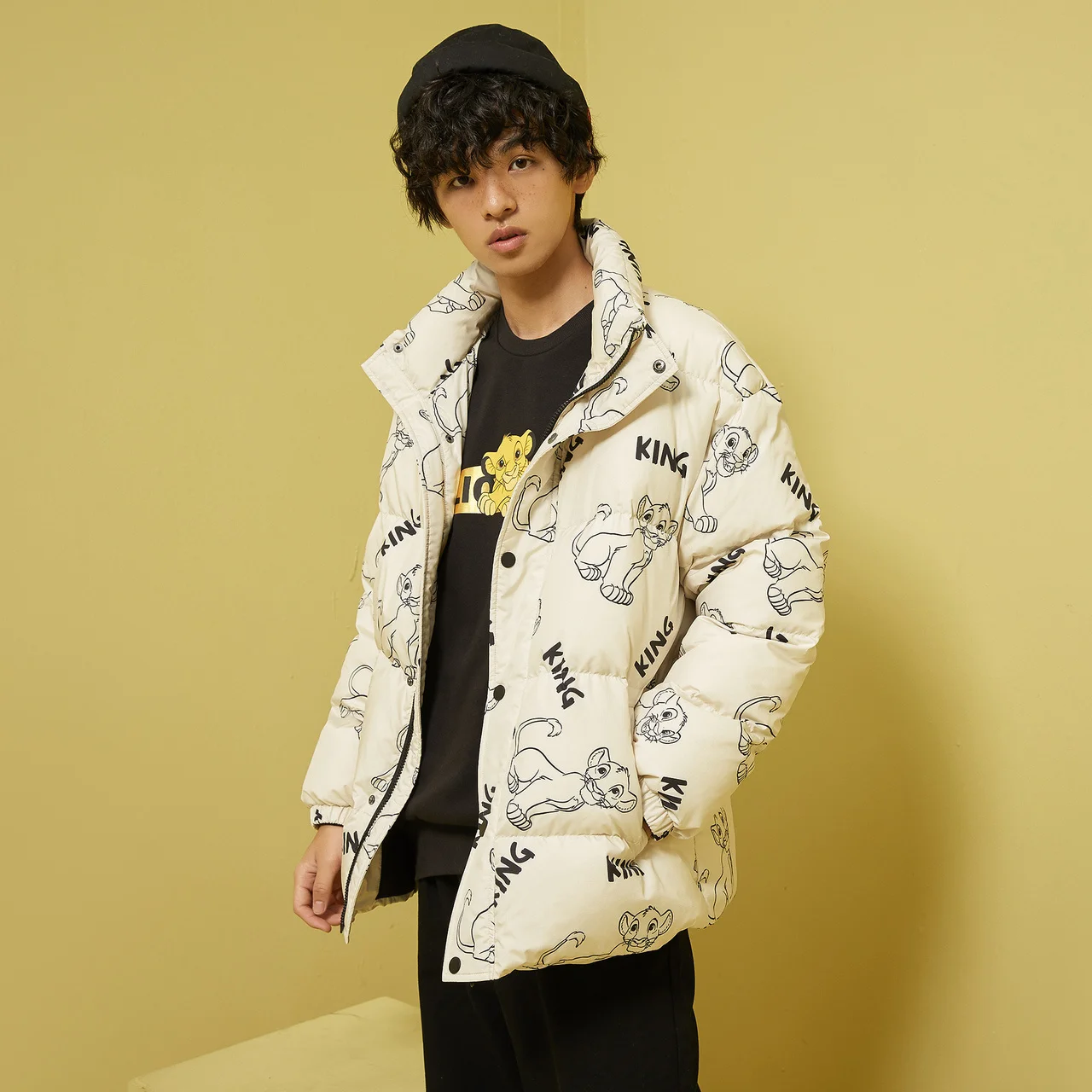 Metersbonwe Printed Down Jacket Men and Woven Loose 90% Gray Duck Down Couple Down Jacket Boy Warm Winter Coat Girl Outerwear