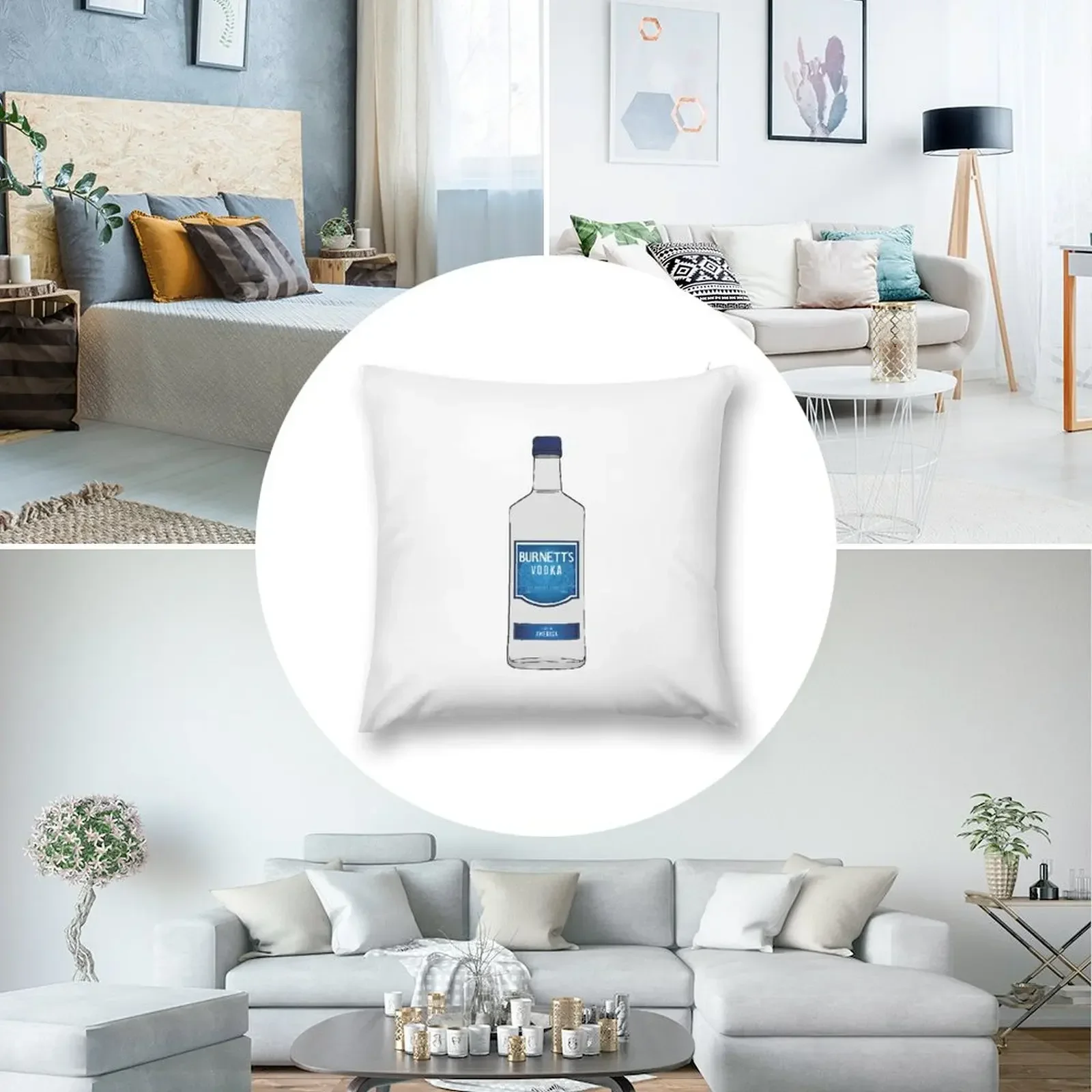 Подушка Burnett's Vodka рождественская наволочка