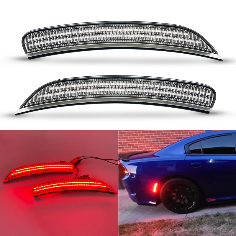 

LED light For Chrysler 200 2015-2019 Error Free Clear/Smoked/Red Lens Rear LED Side Fender Reflector Lamp Parking Warning Lights