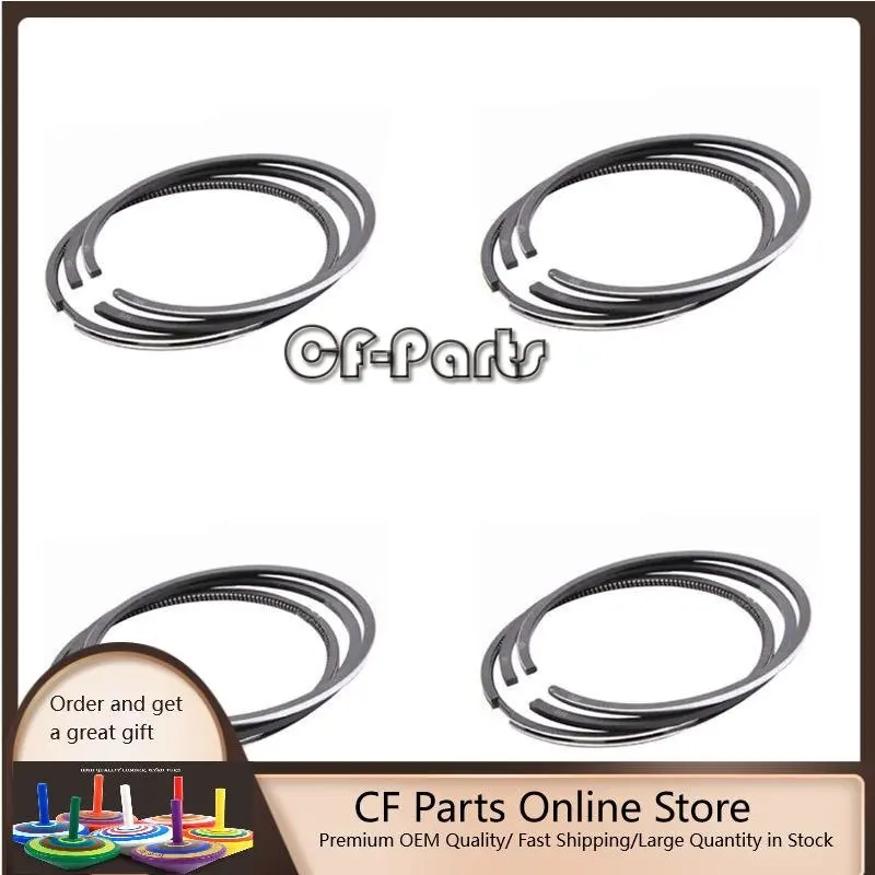 

New 4 Sets STD Piston Ring Set for Yanmar 4TNE98 4D98E Engine 129903-22050