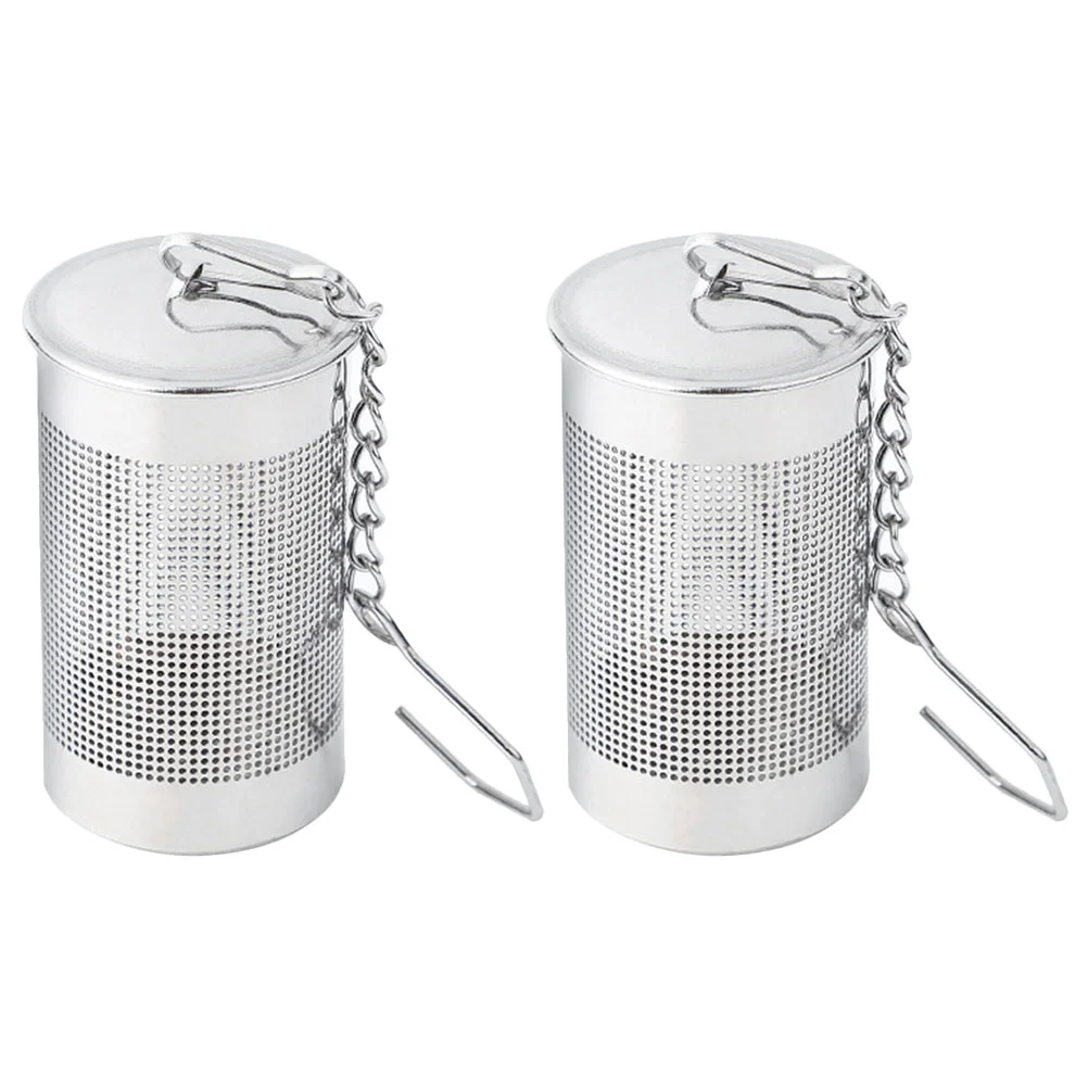 

2pcs Stainless Steel Tea Infuser Ball Mesh Spice Strainer Practical Tea Strainer Hot Pot Seasoning Infuser