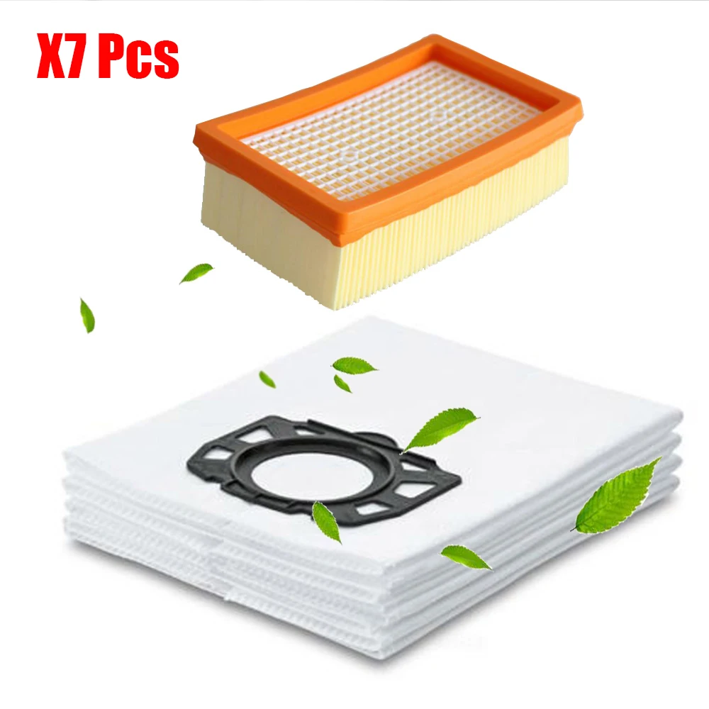 

7Pcs/lot Vacuum Cleaner parts for MV4 MV5 MV6 WD4 WD5 WD6 forWD4000 to WD5999 6pcs Dust Bags and 1pc Filter