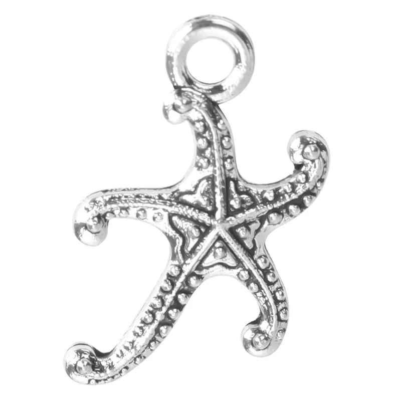 

30pcs/Lot Fashion Silver Color Starfish Charms Zinc Alloy Pendant For Necklace Earrings Bracelet Jewelry Making Diy Accessories