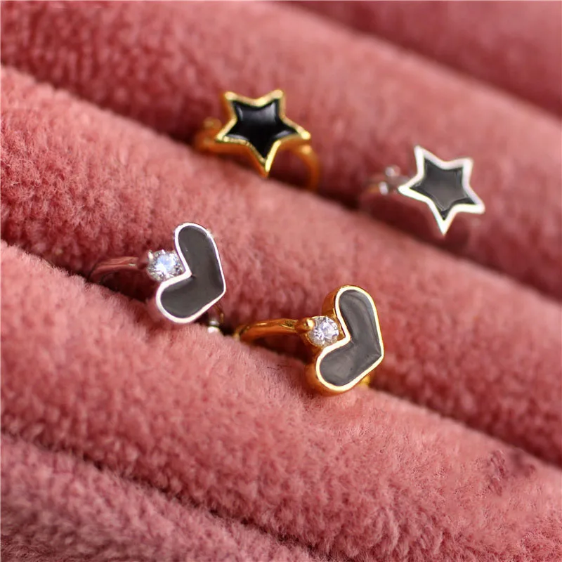 

S925 Silver Exquisite Peach Star Portia Style Simple Versatile Earrings Ladies Fashion Jewelry Trend Ins Same Earring Gift