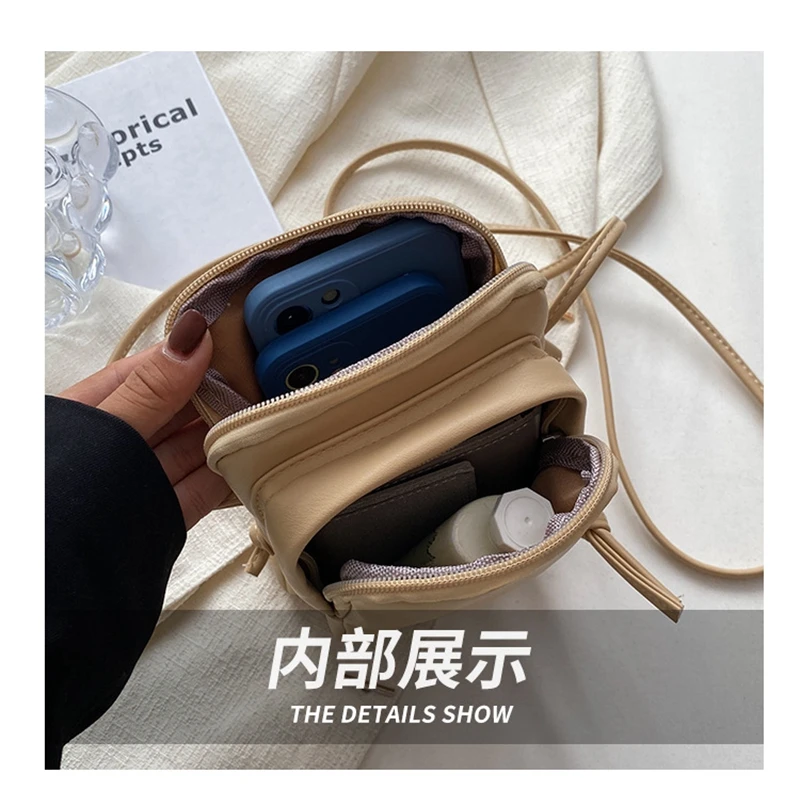 Casual Small Square pu Bag for women Multicolour Messenger Bag Female Shoulder Bag Mobile Phone Bag Wallet Card bag