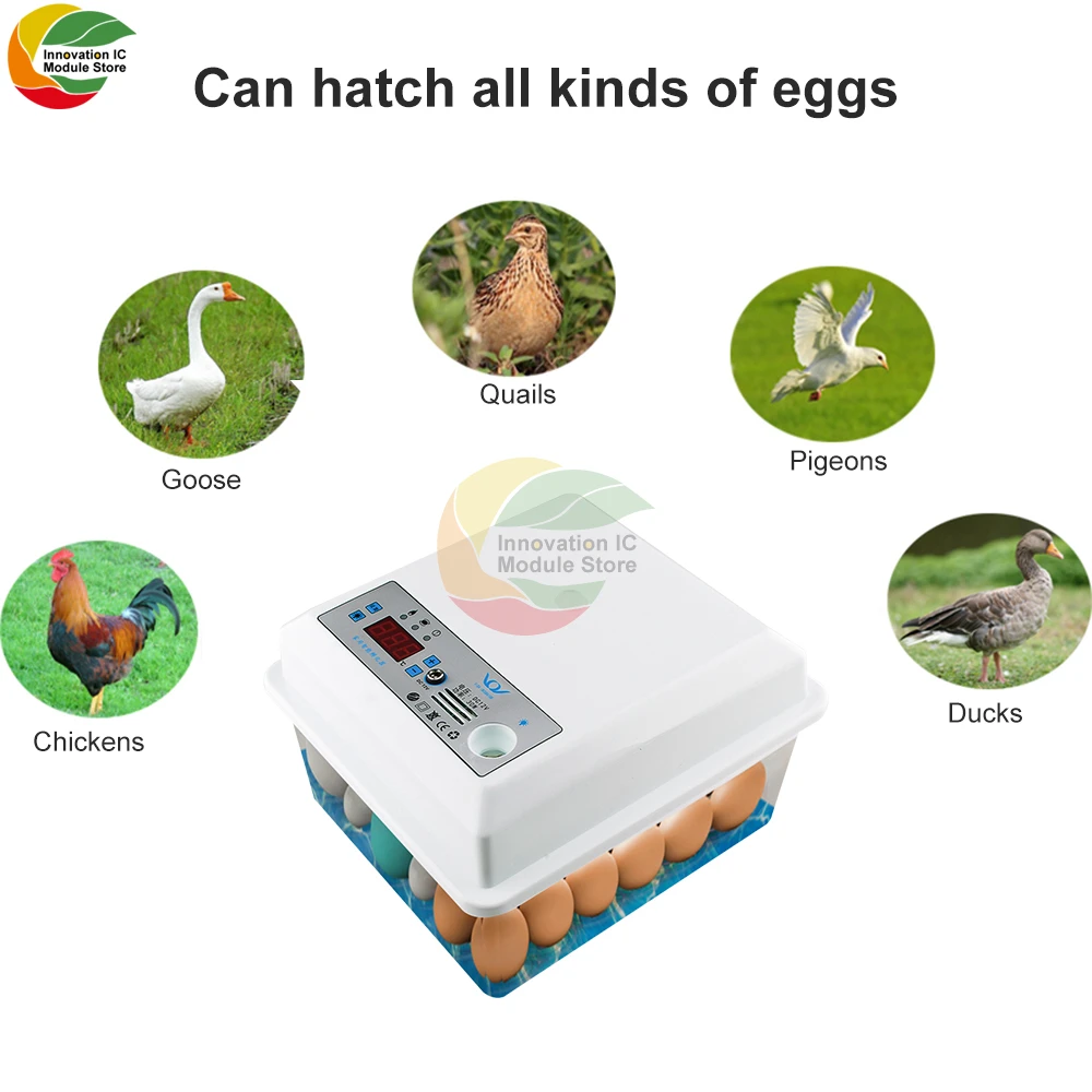 

20 egg incubator fully automatic rollover hatching brooder farm bird quail chicken poultry farm egg incubator incubator turner