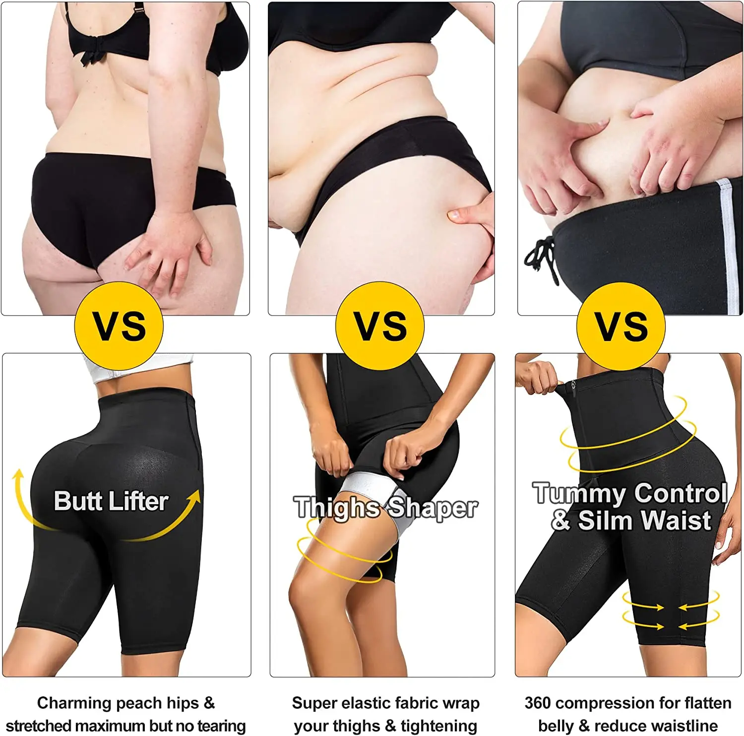 Sauna Suit Sweat Pants for Women Weight Loss Compression Shorts Slimming High Waist Trainer Leggings Body Shaper Panties
