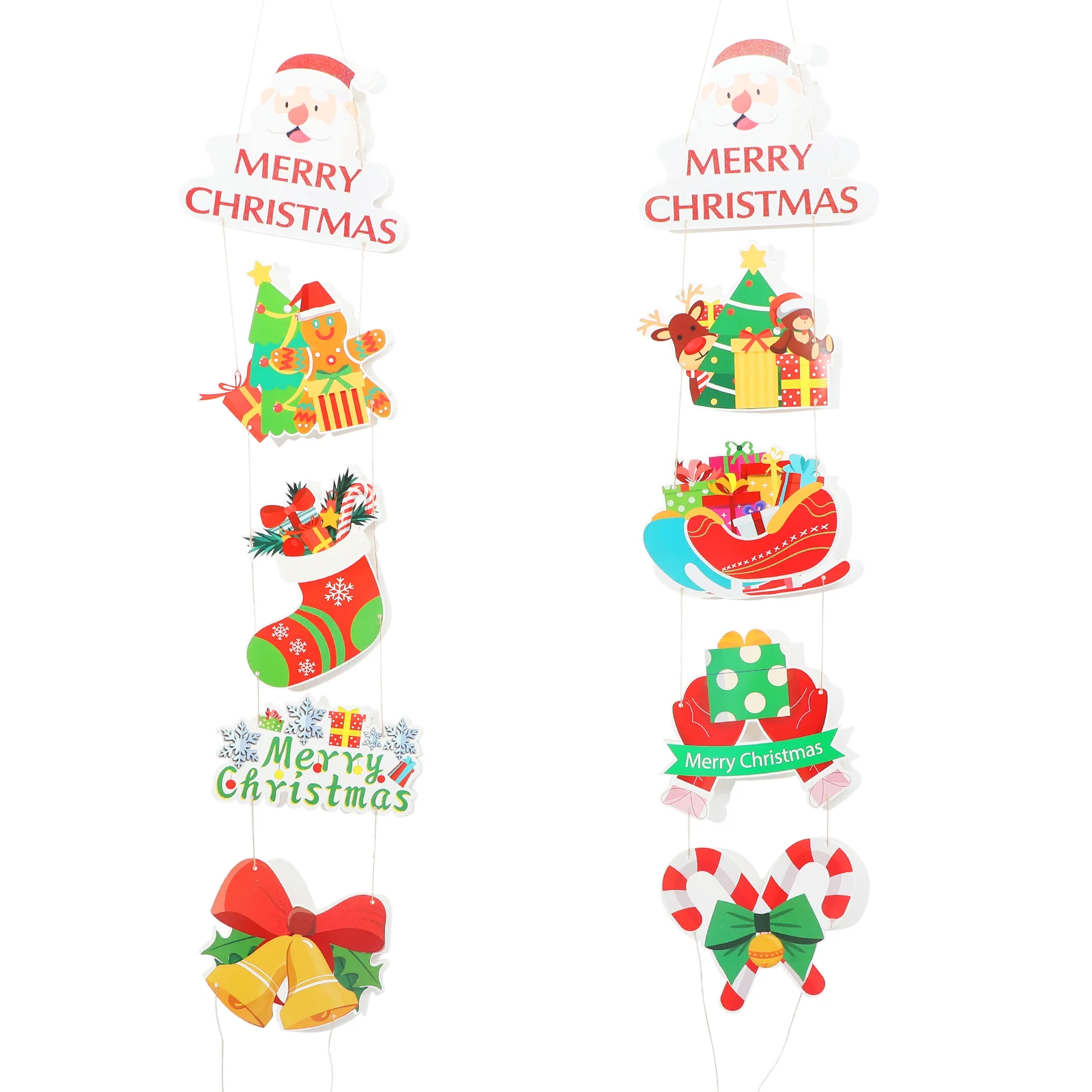 

Christmas Decorations Door Porch Couplet Front Printing Party Ornament Rope Paper