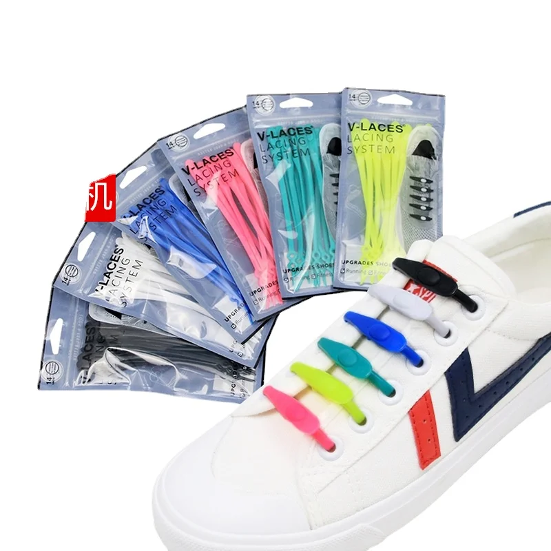 14pcs/set Waterproof Silicone Shoelace Safty Shoes Accessories Round Elastic Shoelaces No Tie Lazy Shoe laces