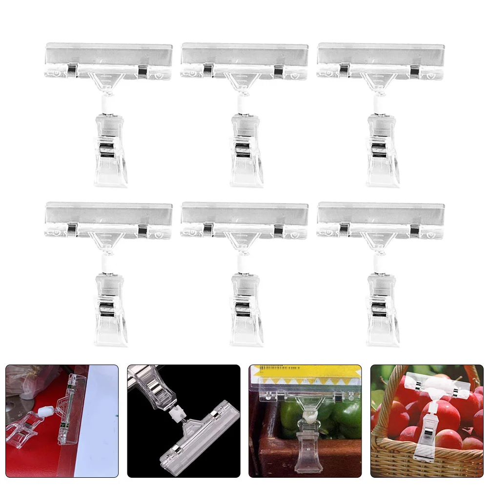

30pcs Tag Clip Plastic Safe Durable Nice Light Good Price Clamp Tag Holder for Display