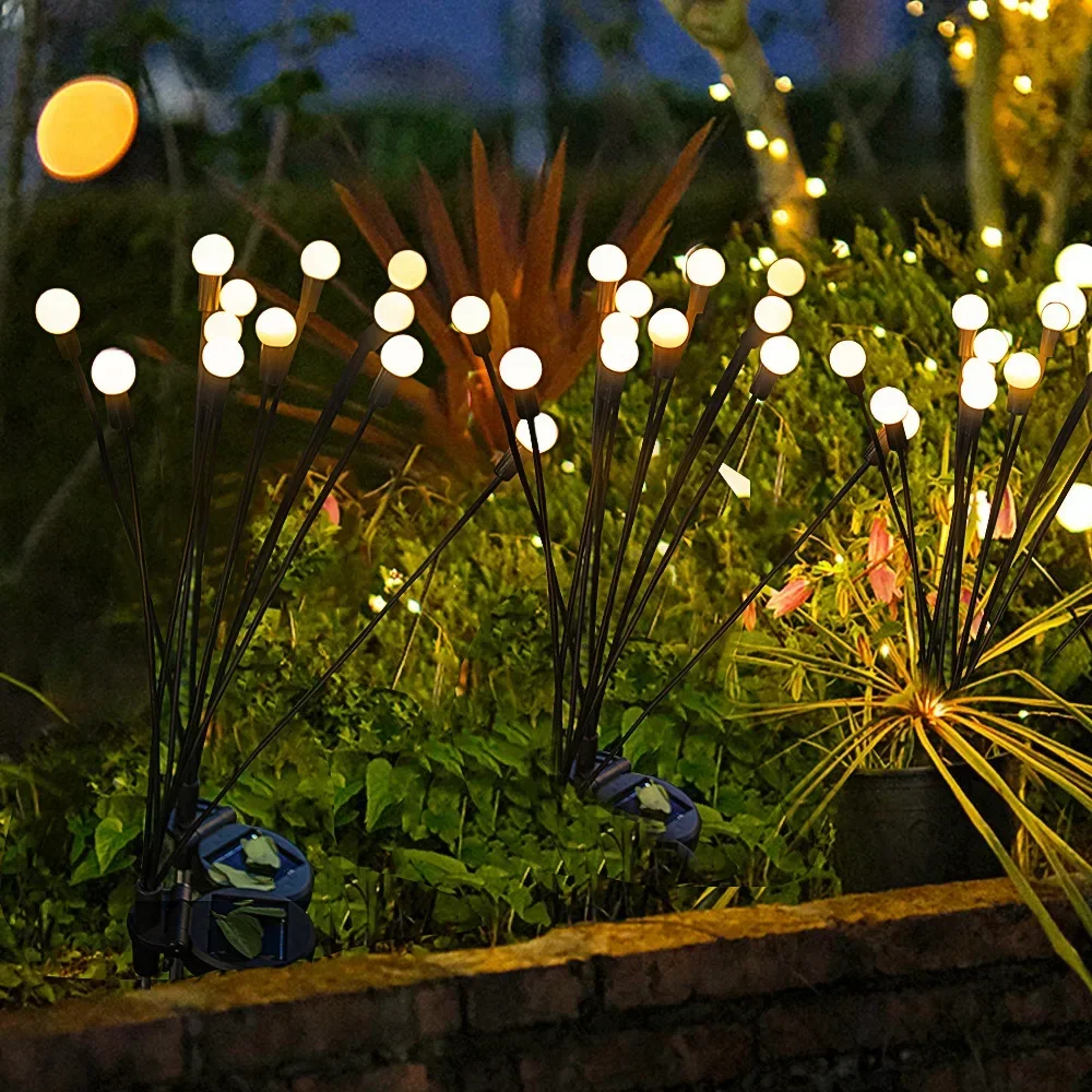 

Садовые фонари на солнечной батарее, уличные фонари светлячков IP65, водонепроницаемые фонари-качалки для сада, двора, декоративные Ландшафтные огни