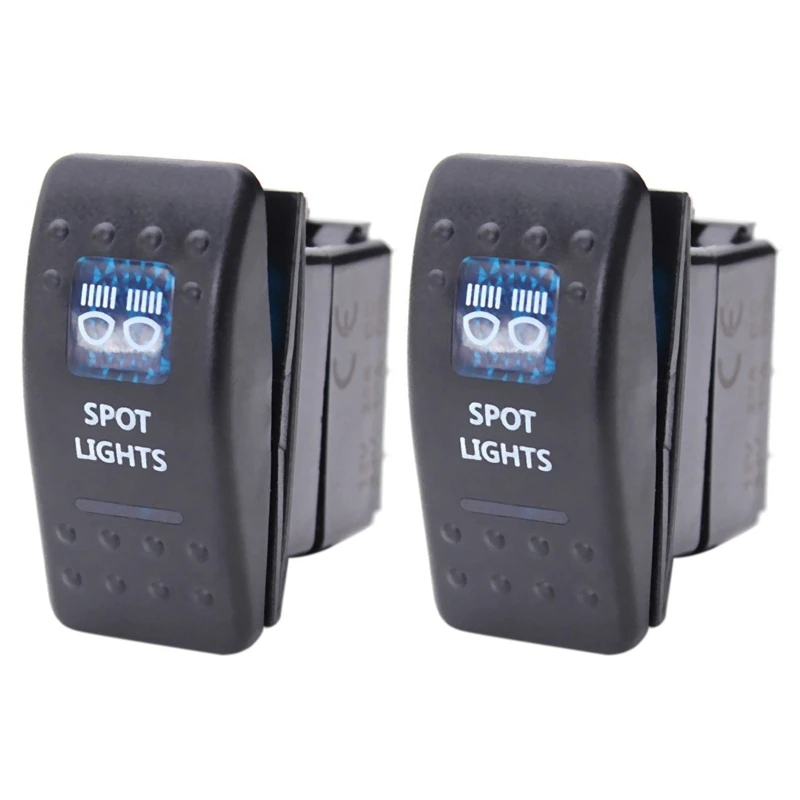 

2X Car Boat ARB Carling Dual LED Back Light Rocker Switch SPST ON-OFF 12/24V CE 10A 3