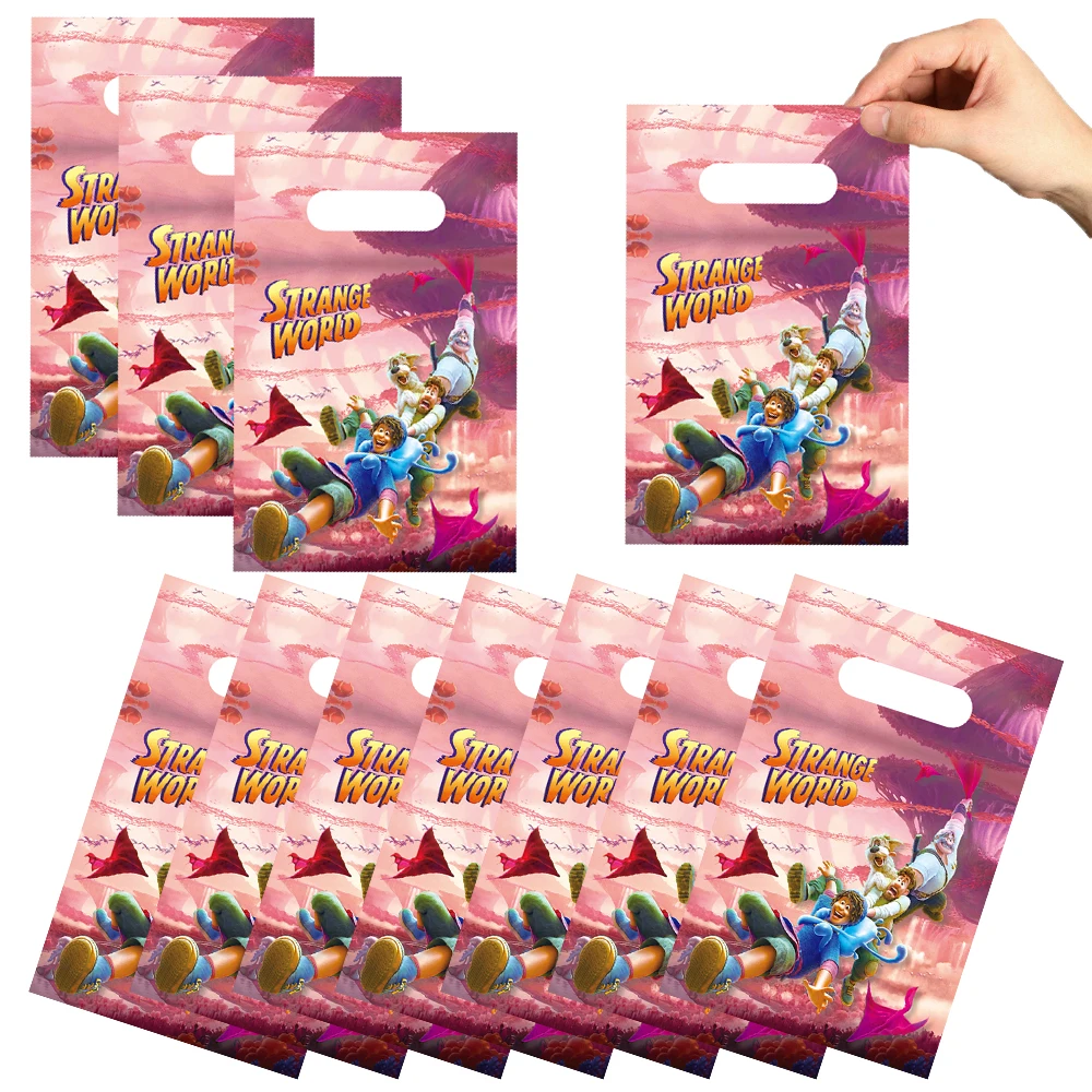

Подарочные пакеты Disney в виде странного мира, детский ручной мешок, мешочки для конфет с ручкой для закусок, печенья, украшения для детского д...