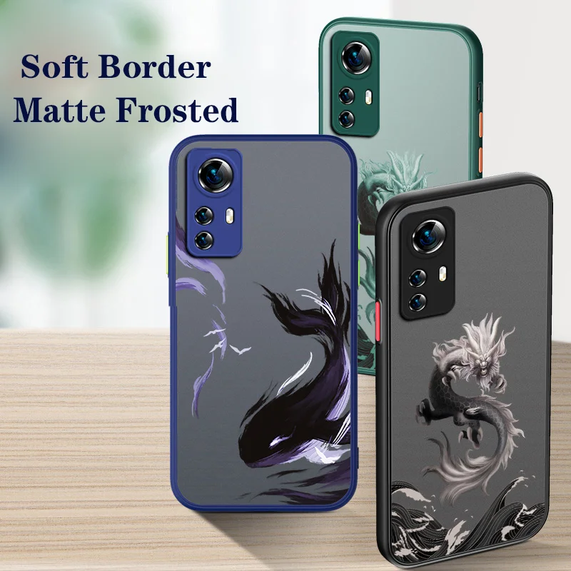 luxury dragon phone case for xiaomi mi note 10 pro 10t lite 11 5g ne 11t 12 12x poco x3 nfc f3 m4 x4 soft bumper frosted cover free global shipping