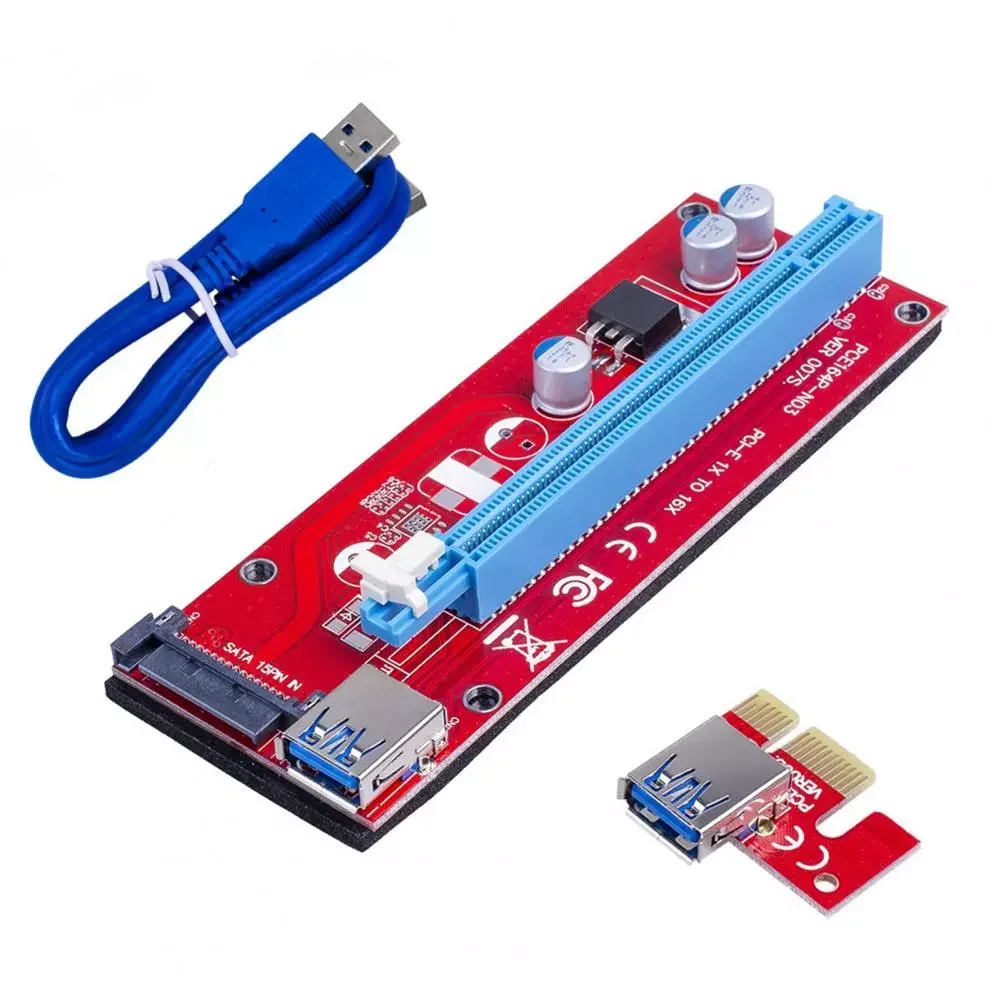

Высокоскоростной USB PCI-E 1X Райзер 16X Райзер PCI-E USB 3.0 графическая карта выделенный PCIE Удлинительный кабель адаптер карта для графического проц...