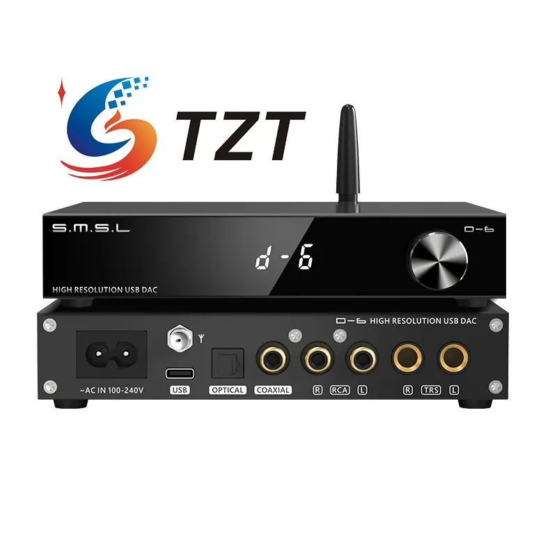 

Приемник TZT стандарта USB DAC Bluetooth DAC с высоким разрешением, двойной AK4493S QCC5125 DSD512 PCM 768 кГц/32 бит