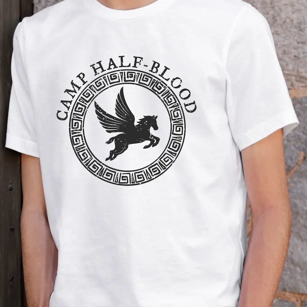 Забавная летняя футболка для кемпинга с надписью Percy Jackson