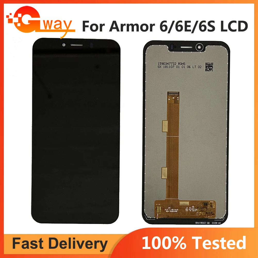 Для Ulefone Armor 6 6E ЖК-дисплей с цифровым преобразователем сенсорного экрана в сборе