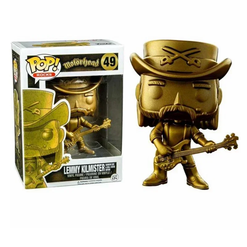 FUNKO POP Rock Motorhead Gold Lemmy Kilmister 49 #   Коллекционные виниловые фигурки из ПВХ: игрушки-модели для детей (art.: 3920d892ede96) - 3920d892ede96