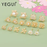 yegui ma68jewelry accessoriespass reachnickel free18k gold platedcopperzirconscharmdiy earringsjewelry making10pcslot