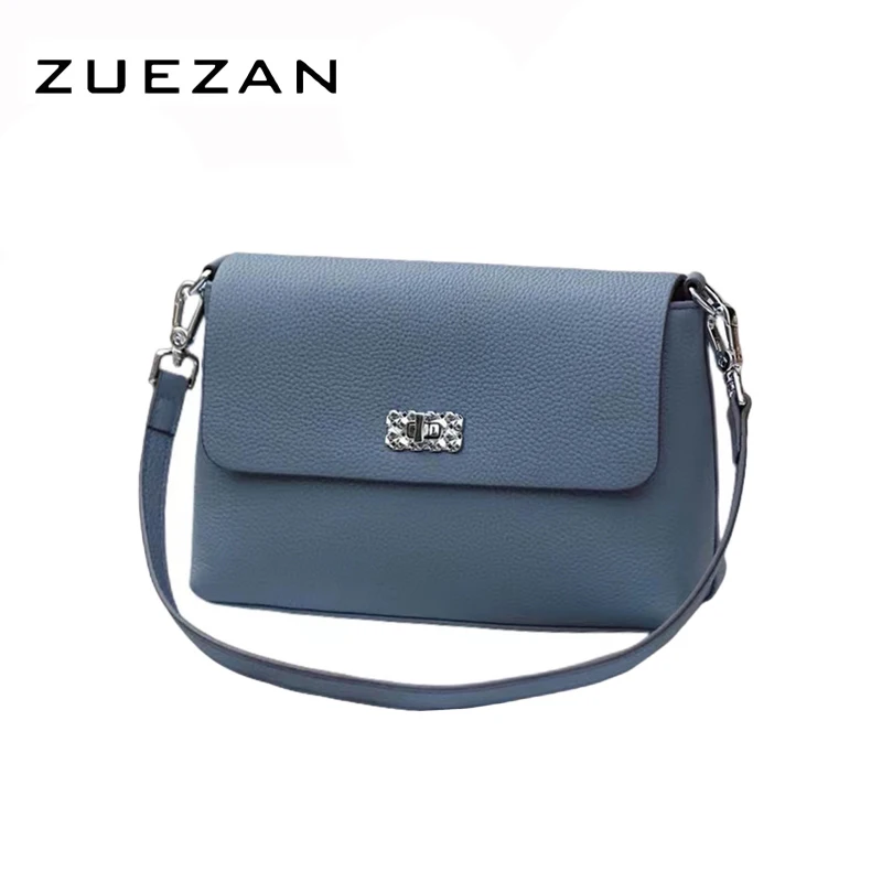 

Первослойная кожаная сумка с клапаном, качественная того, 100% из коровьей кожи, модная женская сумка через плечо, женская сумка через плечо из натуральной кожи, A702