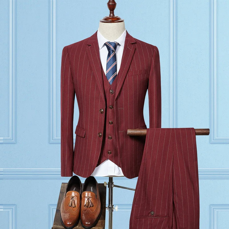 

Custom Made Groom Wedding Dress Blazer Suits Pants Business High-end Classic Dress Trousers SA04-11599