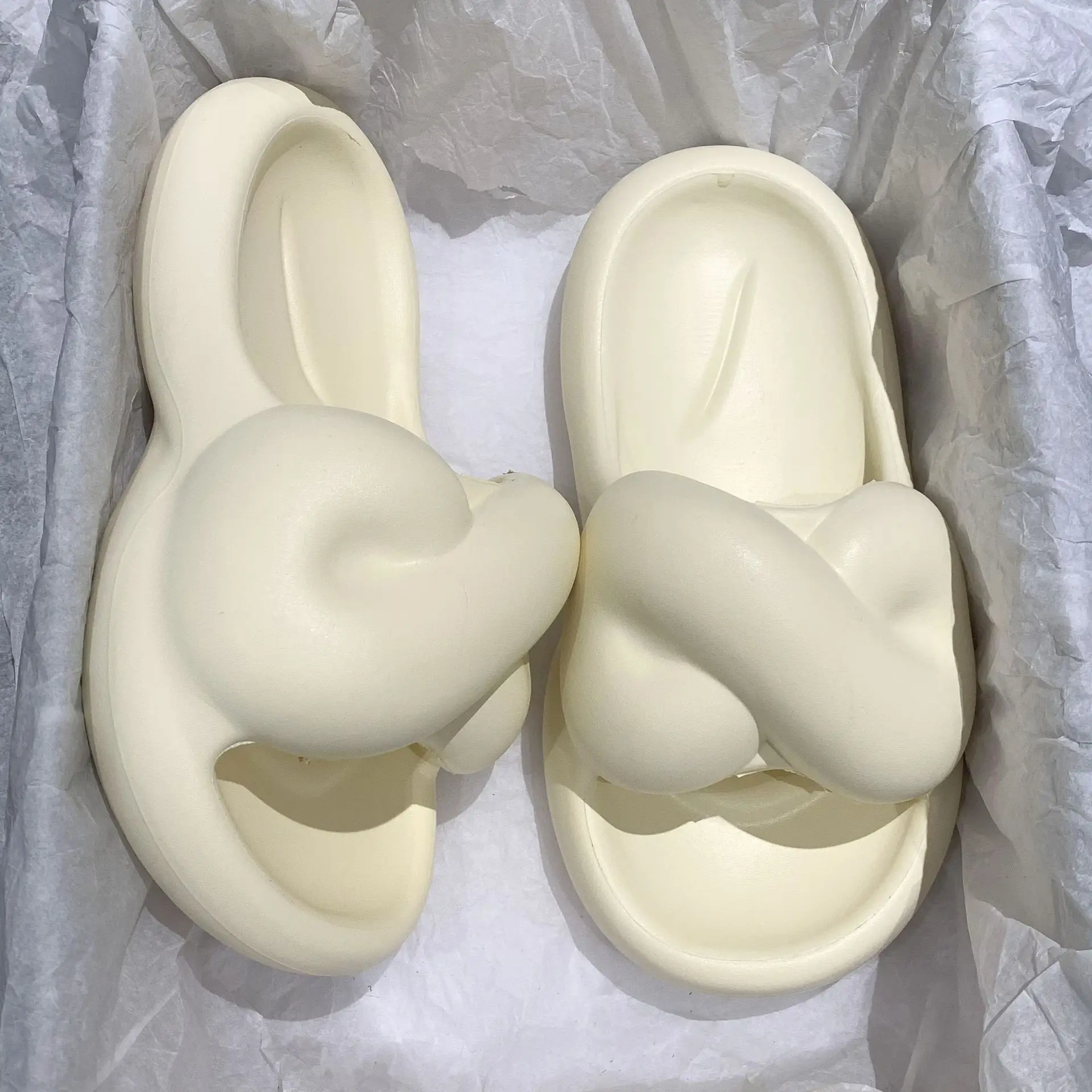 Women Slippers Fun Design Platform Slides Fashion EVA  2023 Summer New Minimalist Design Soft Non-Slip Woman Shoes