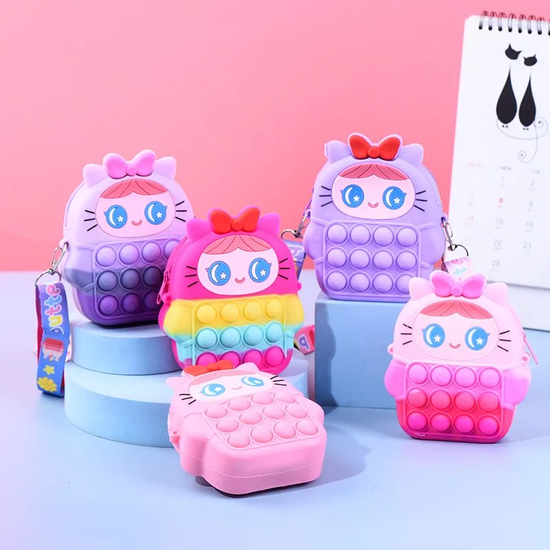 

Оригинальная силиконовая сумка Sanliou Meredith Jade Guigou Kuromi, милая Повседневная мультяшная сумка через плечо, мультяшная Детская сумка Gi