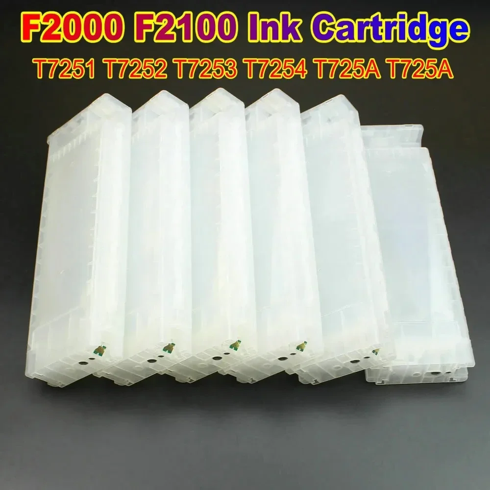 Многоразовый картридж для принтера F2000 F2100 Epson SC картриджи с чипом T7251 T7252 T7253 T7254 T725A
