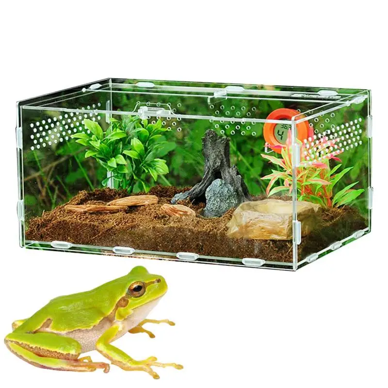 

Acrylic Terrarium Acrylic Reptile Feeding Box All-round 360 Degree Transparent Carrier For Pet Spiders Scorpions Horned Frogs