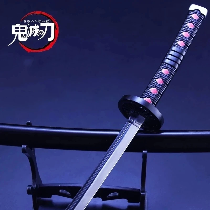 

25cm Demon Slayer Sword Props Katana Anime Cosplay Weapon Japanese Samurai Battle Metal Real Katana Kids Gift Room Decoration