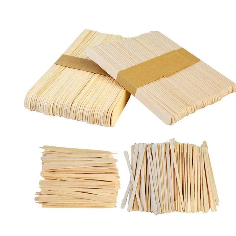 

Hot Sale Woman Wooden Body Hair Removal Sticks Wax Waxing Disposable Sticks Wood Tongue Depressor Spatula Beauty Toiletry Kits