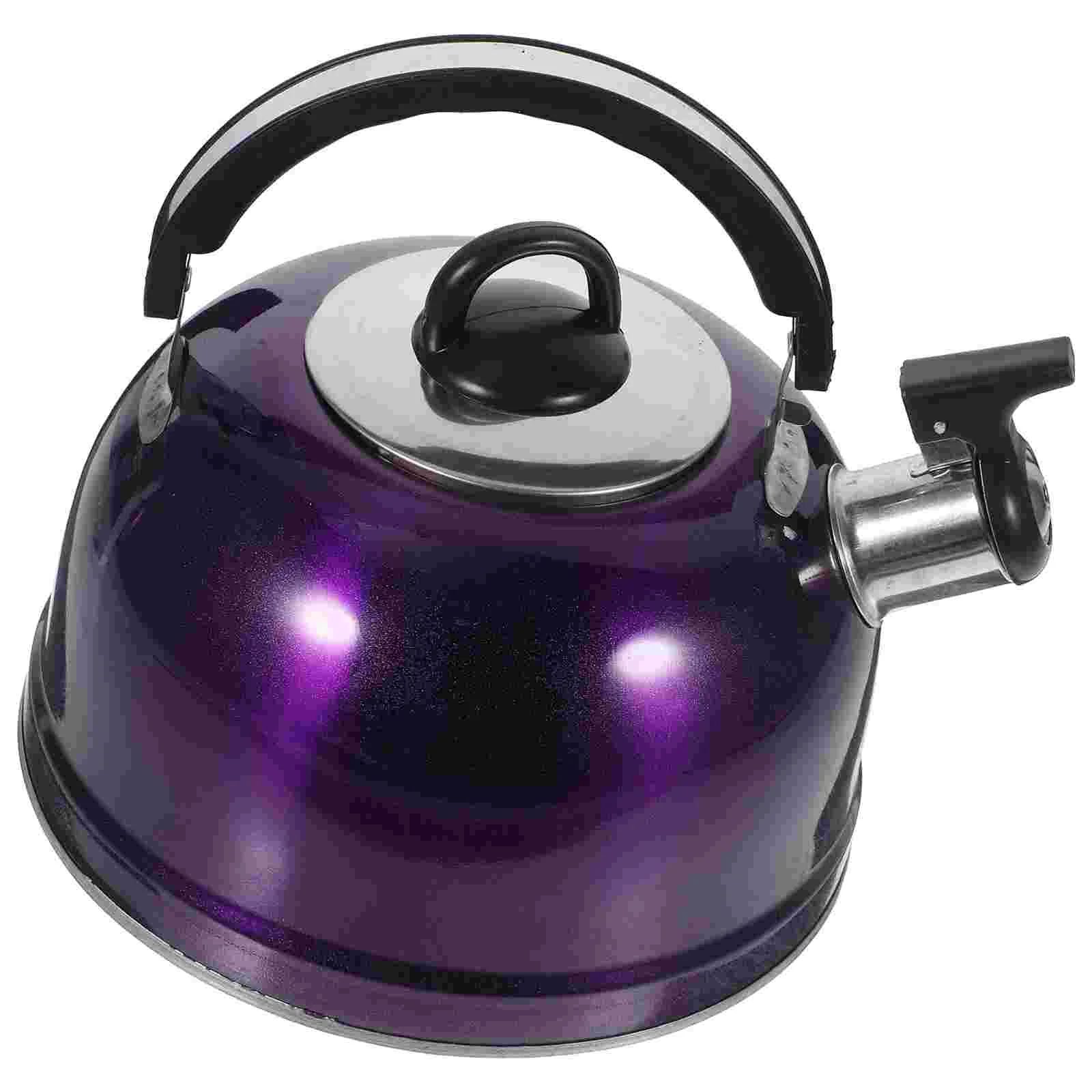 

Tea Pots Water Thicken Sounding Kettle Kitchen Gadget Boil Purple Whistling Teakettle Boiling