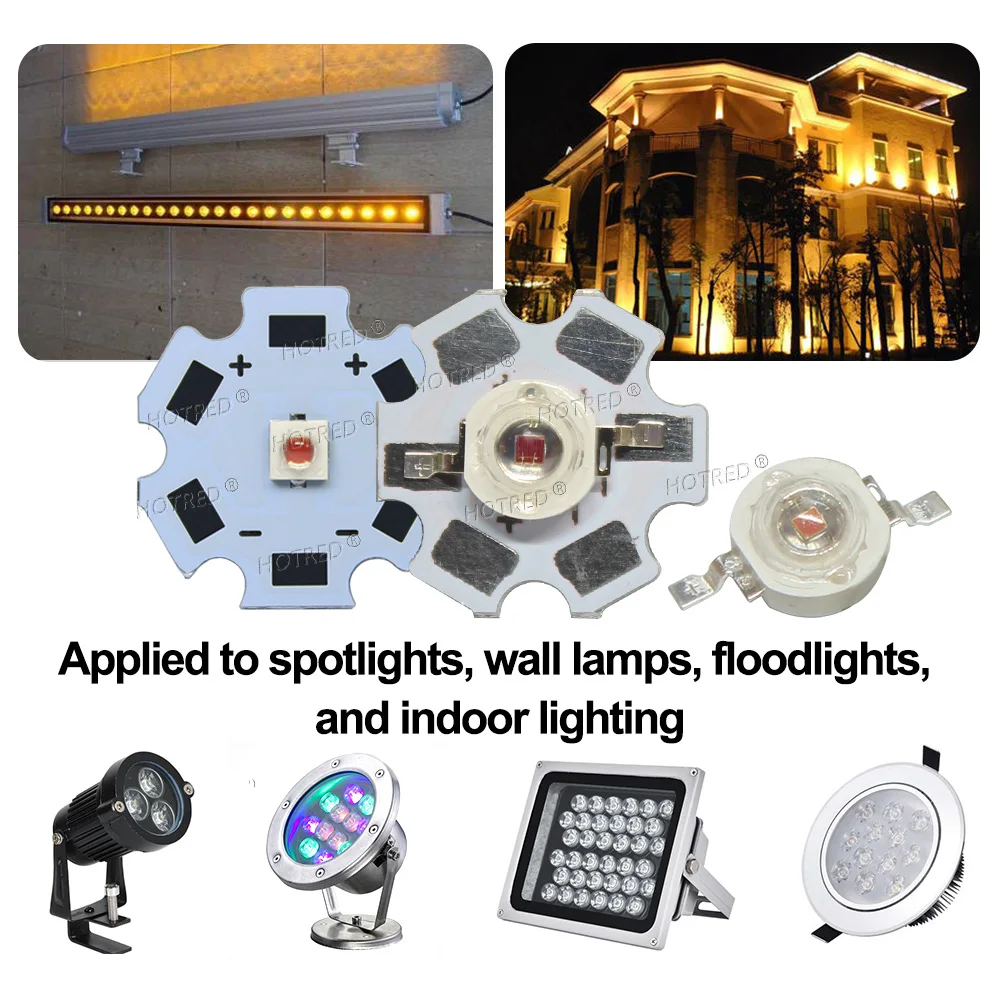 HotRed 3W 3535 590-600nm LED светодиодный чип