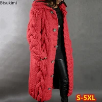 plus size 4xl 5xl women autumn winter sweater cardigan twist oversized knitted coat female long cardigans fashion jackets 2022