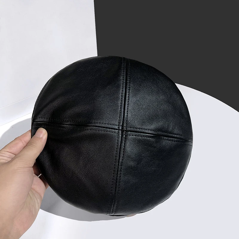Новинка берет для мужчин и женщин кожаный кепки Панамы унисекс кепки-береты