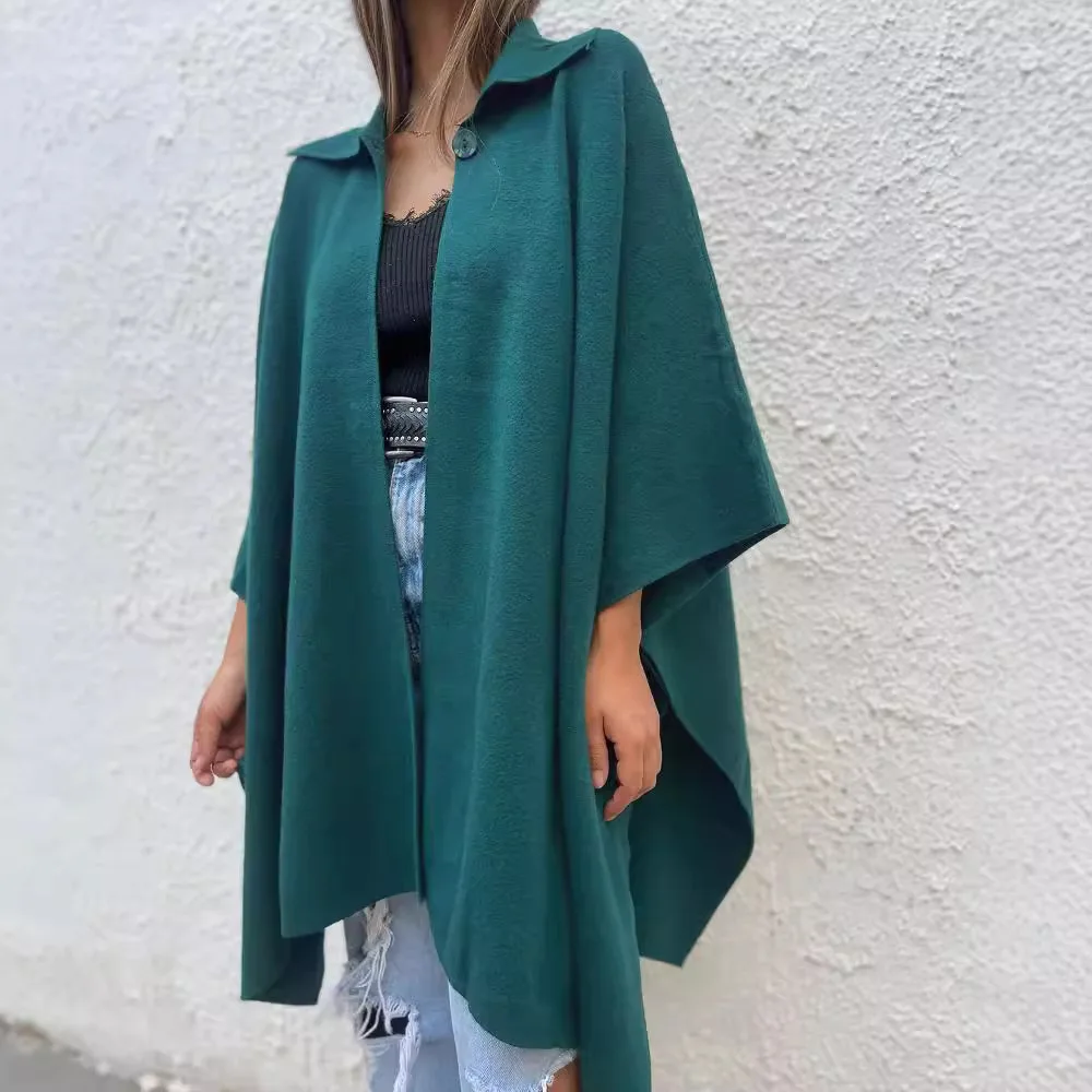 2024 женский осенне-зимний однотонный повседневный кардиган свободная ветровка на