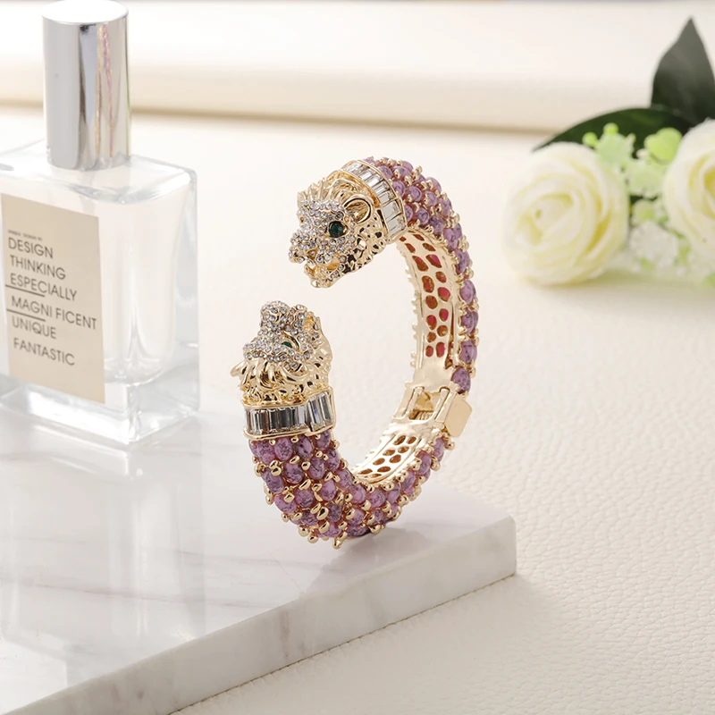 Модный браслет GrayBirds из смолы с двумя головами в виде животного и Льва 30 цветов