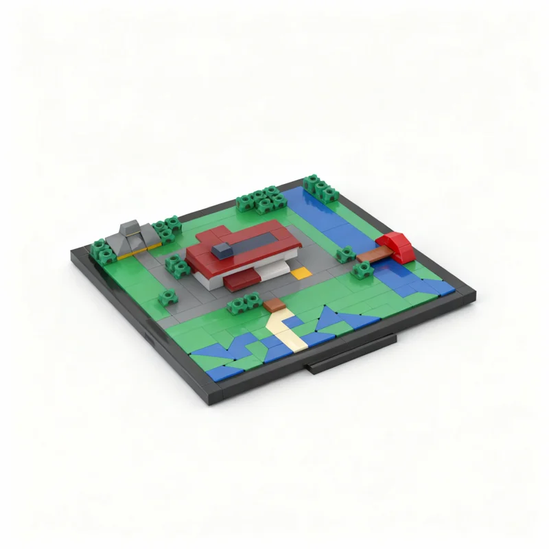 Набор строительных блоков MOC Mossui Town Kitakami, 251 деталь, архитектурная модель, игрушка, конструктор, креативный подарок на Рождество, развивающий конструктор (art.: 3920d7afdbdd0) - 3920d7afdbdd0