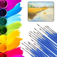 10pcsset diy accessory painting artist tool drawing oil painting brushes watercolor nylon hair hook line pen