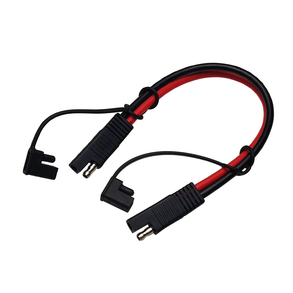 10AWG SAE to SAE Extension Cable with Waterproof Cap Quick Disconnect Connector Wire Harness for  Automotive Solar Panel Tractor