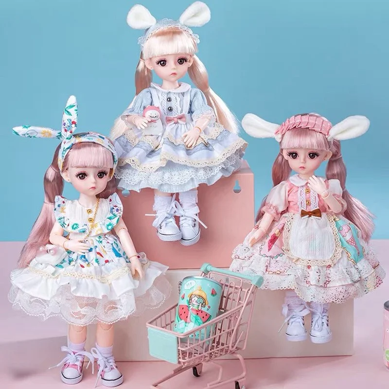30 см Модная Кукла с 13 подвижными суставами красивый макияж DIY 1/6 BJD кукла школьное