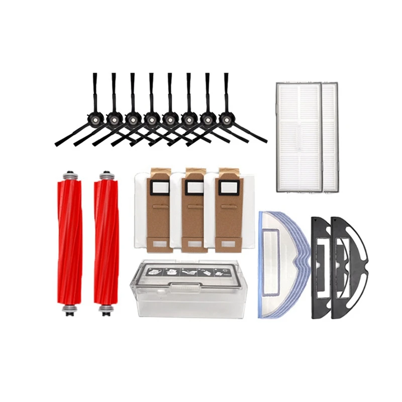 

23 шт. для робота-пылесоса Roborock G10/T7S Plus/S7, боковая щетка, фильтр, экран, держатель тряпки, вращающаяся щетка, пылесборник