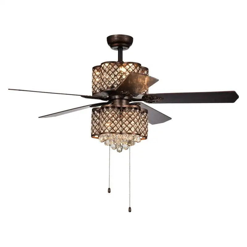 

in. Rustic Bronze Indoor Ceiling Fan