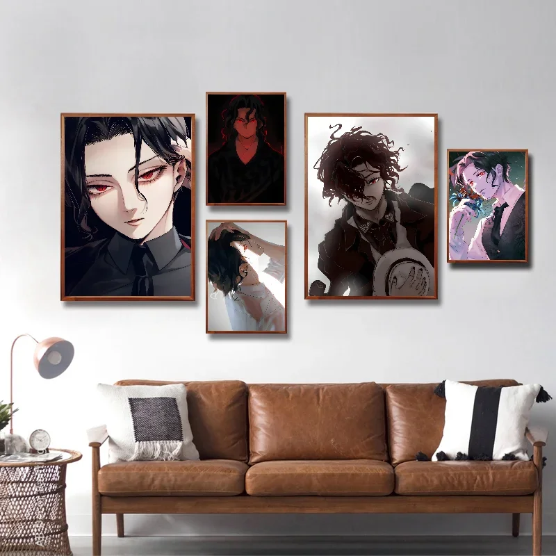 Demon Slayer аниме Muzan Sama плакат самоклеящаяся художественная водостойкая бумажная