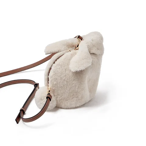 Осенне-зимняя новая женская сумка через плечо из овечьего меха, дизайнерский кошелек с мультяшным животным 01-GN-ymzptz