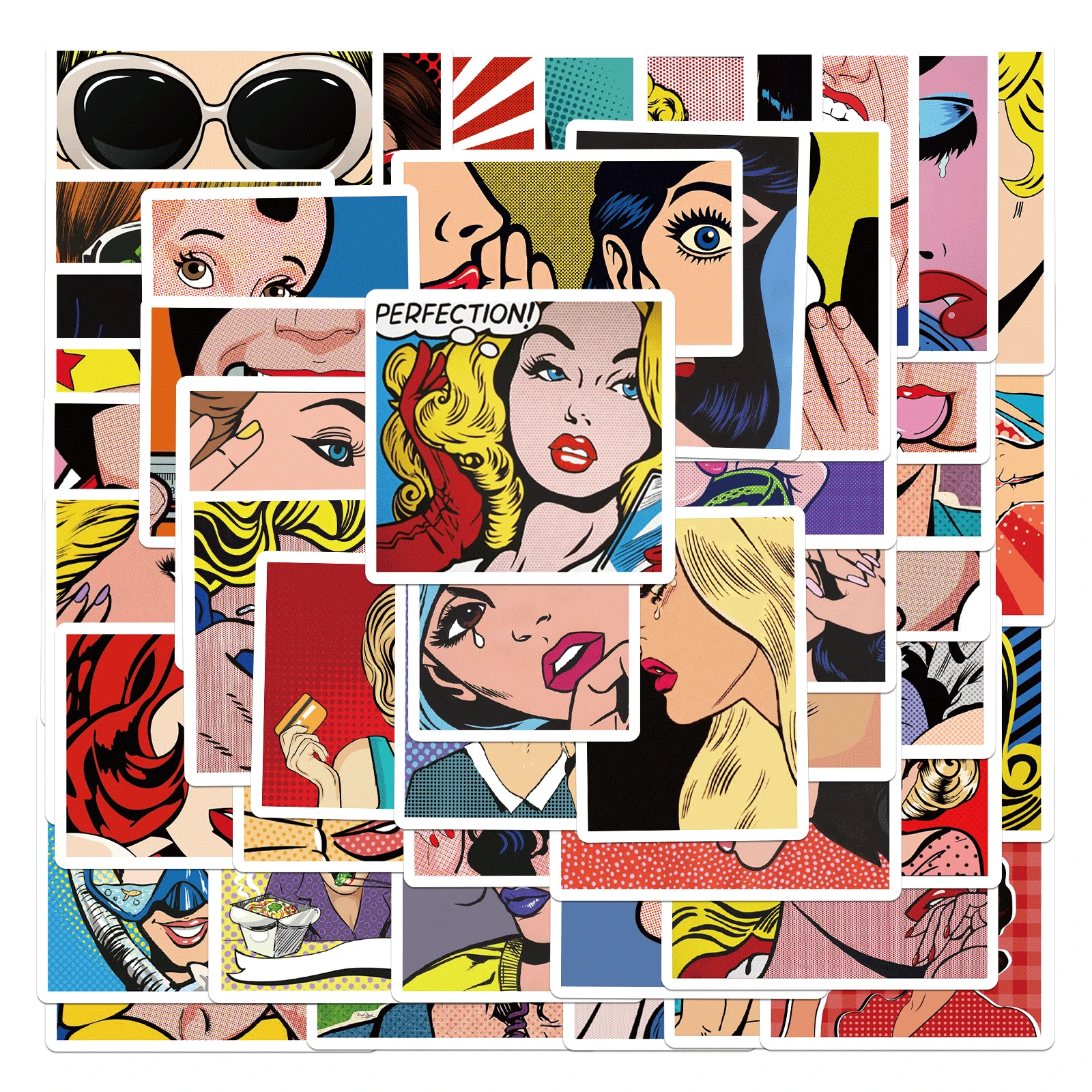 

25/50PCS Hip Hop Punk Pop Comics Suitcase Guitar Computer Suitcase Personality Decoration Graffiti Sticker Wholesale