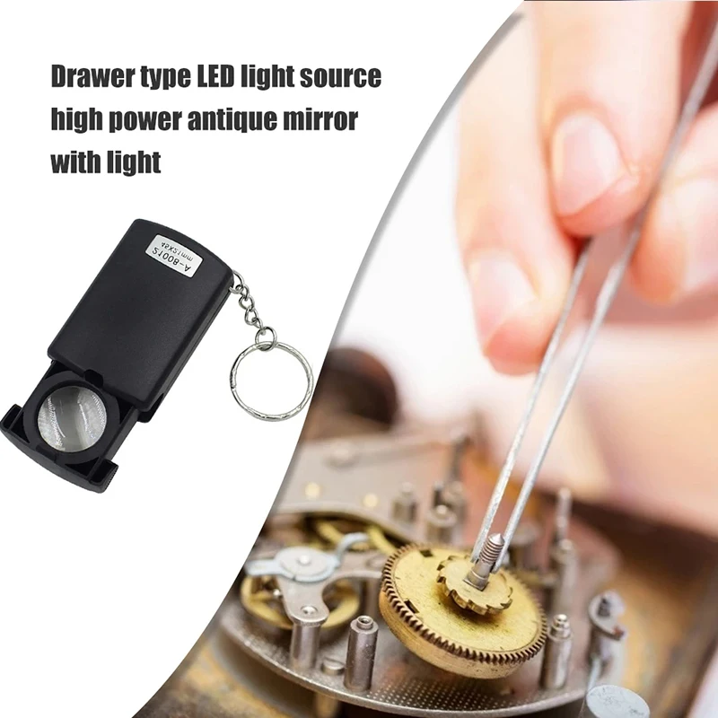 

30x Folding Magnifier Jewelers Gold Eye Jewellery Folding Loupe Glass Lens Magnifying Triplet Glass Jewelry Diamond Magnifier