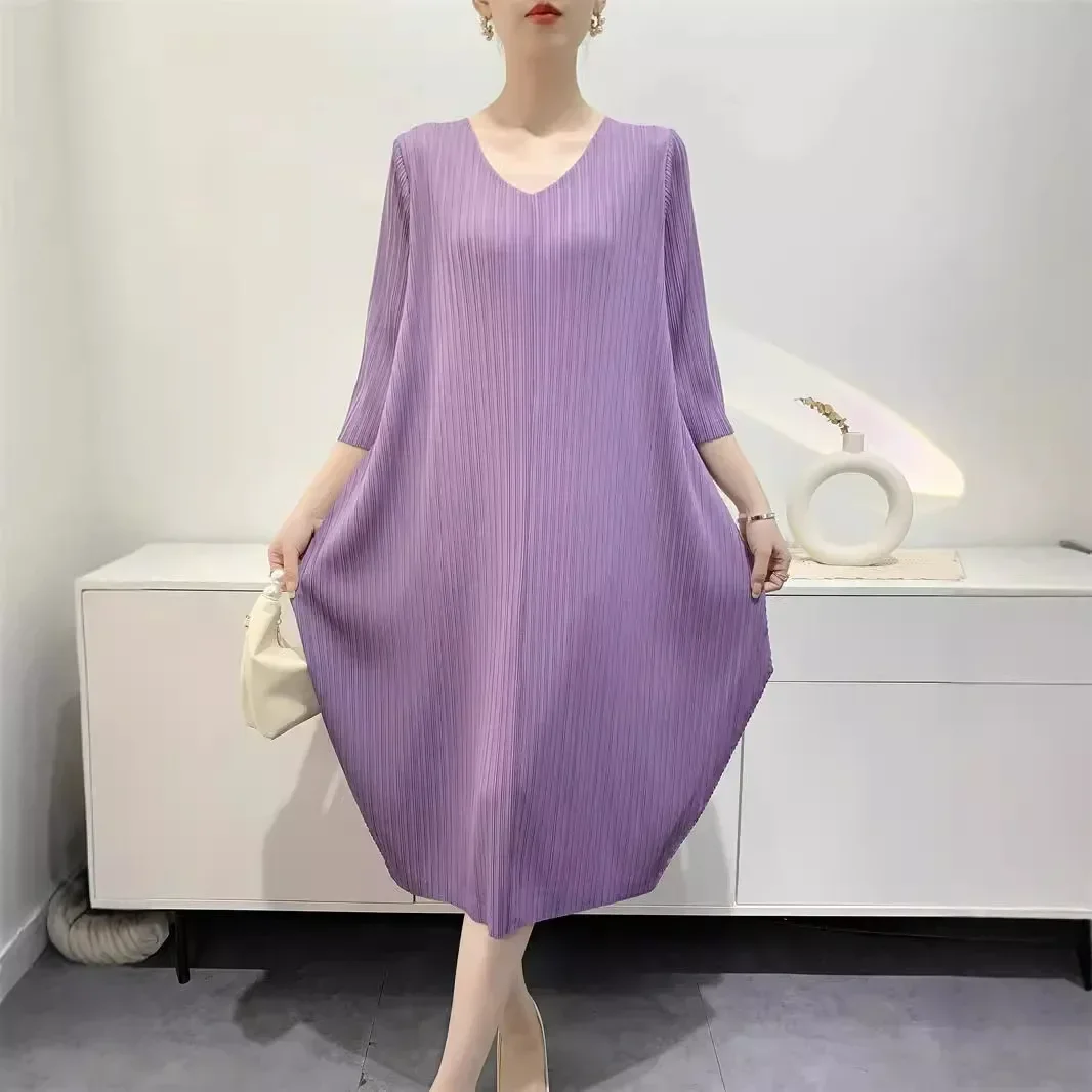 Женские платья ALSEY плиссированная Однотонная юбка модная темпераментная